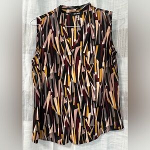 NINE WEST Women's Lightweight Sleeveless Tank Top Multicolor Sz M VGUC